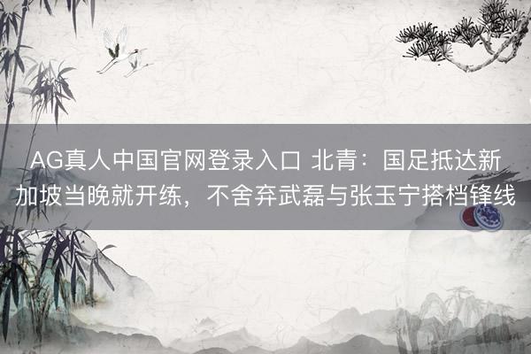 AG真人中国官网登录入口 北青：国足抵达新加坡当晚就开练，不舍弃武磊与张玉宁搭档锋线
